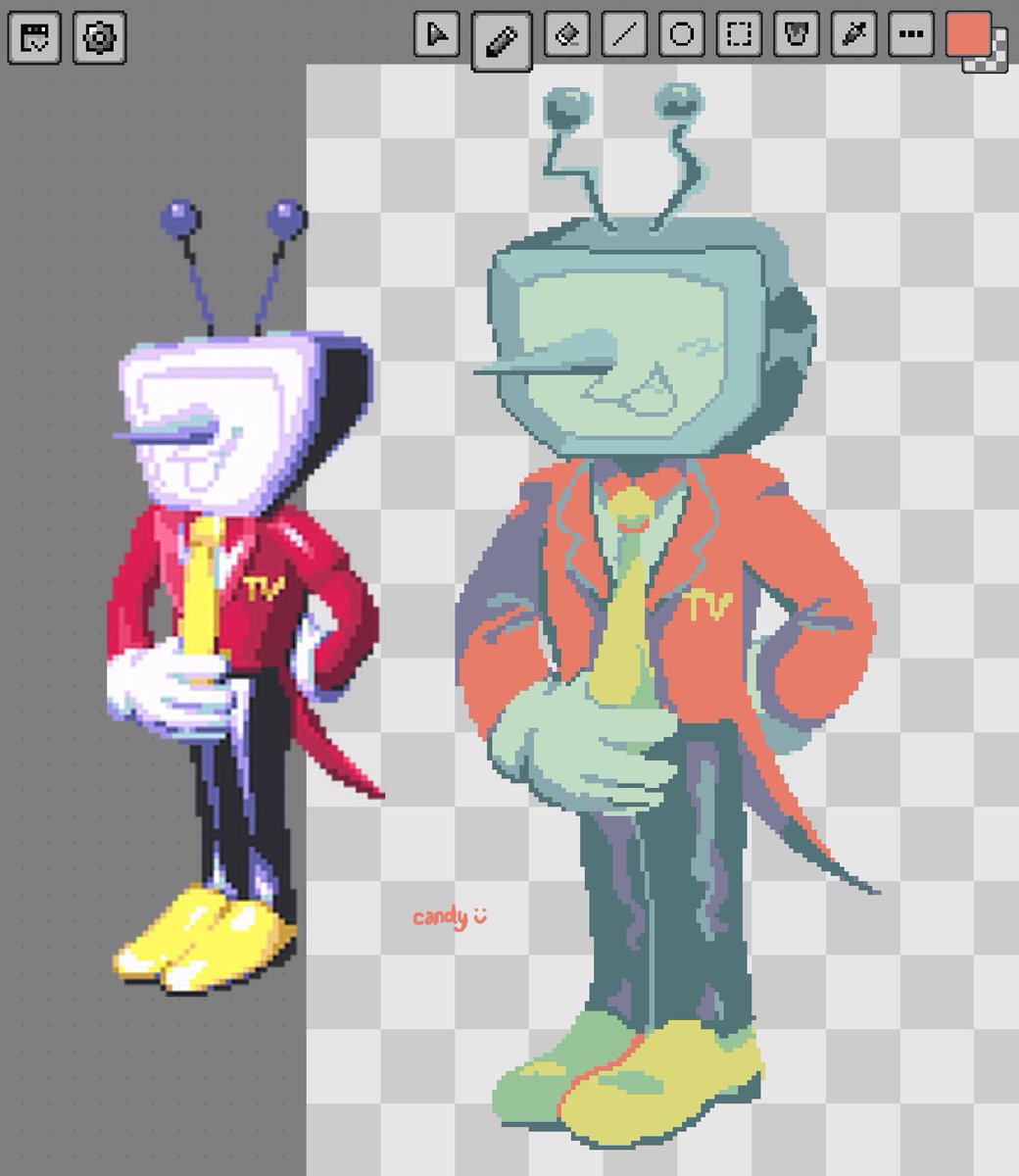 candyje11yfish's tweet image. Mr sprite tenna!!!! [#deltarune]