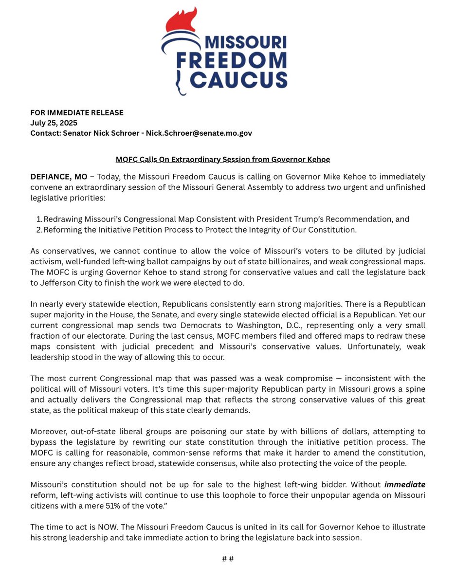 Missouri Freedom Caucus (@mofreedomcaucus) on Twitter photo 