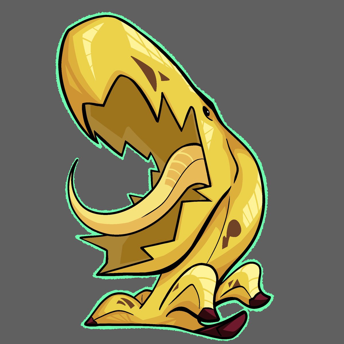 GlutoART's tweet image. No more space plants, Bananasaurus Rex threw them away
#pvz