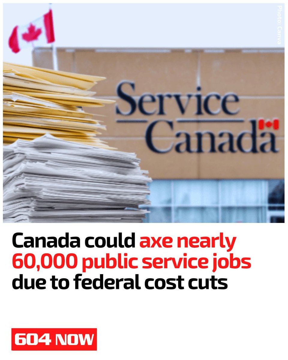 Do you work in public service?  You might be affected. 💼 🇨🇦 

Over 57,000 federal jobs could vanish by 2028 as Canada pushes for deep spending cuts. CRA, ESDC, and Immigration are expected to take the biggest hit. The axe is already swinging.