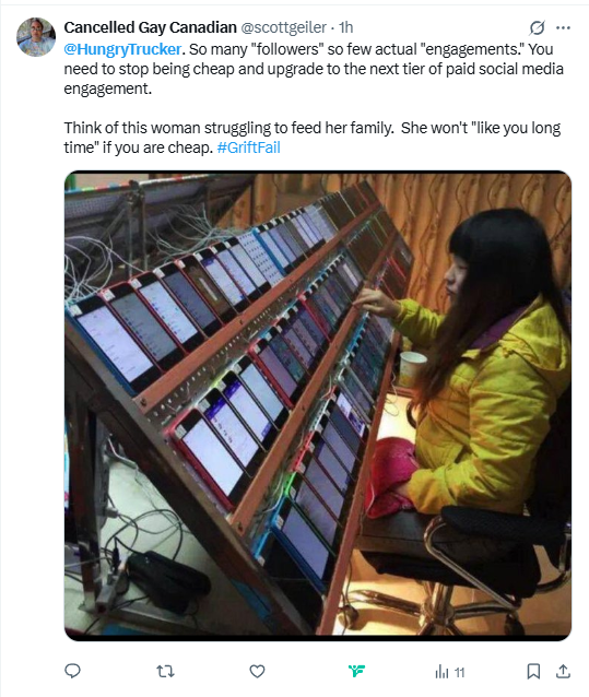 HungryTrucker's tweet image. Cancelled Gay Canadian or Scott Geiler @scottgeiler is a professional gay mafia political activist. Scott runs other gay agenda operations Gays Against Groomers Canada @GAG_Canada and LGB Alliance Canada
@LGBAlliance_CA and he&apos;s a partner with Meowmix Online bully bloggers Kari…