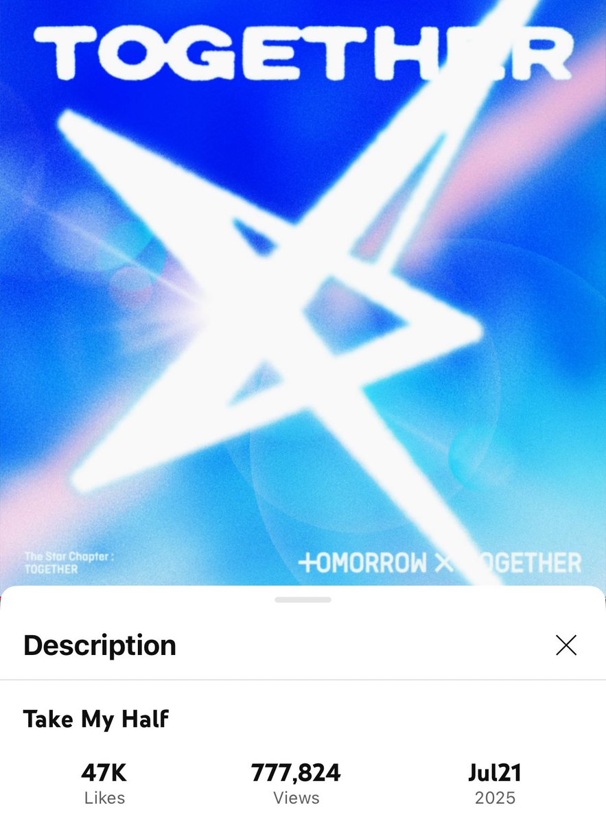 #BEOMGYU “Take My Half” audio needs 22,176 views to reach 800k views!
🔗youtu.be/7MDTtfGkAX0?si…