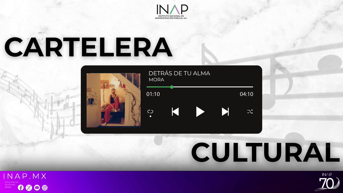¡Hoy en nuestra cartelera cultural te recomendamos Detrás de tu alma, de Mora! 🎭✨

Una obra que te invita a mirar hacia adentro, a descubrir lo que se esconde tras las emociones y silencios. No te la pierdas.

 #Musica  #CarteleraCultural
