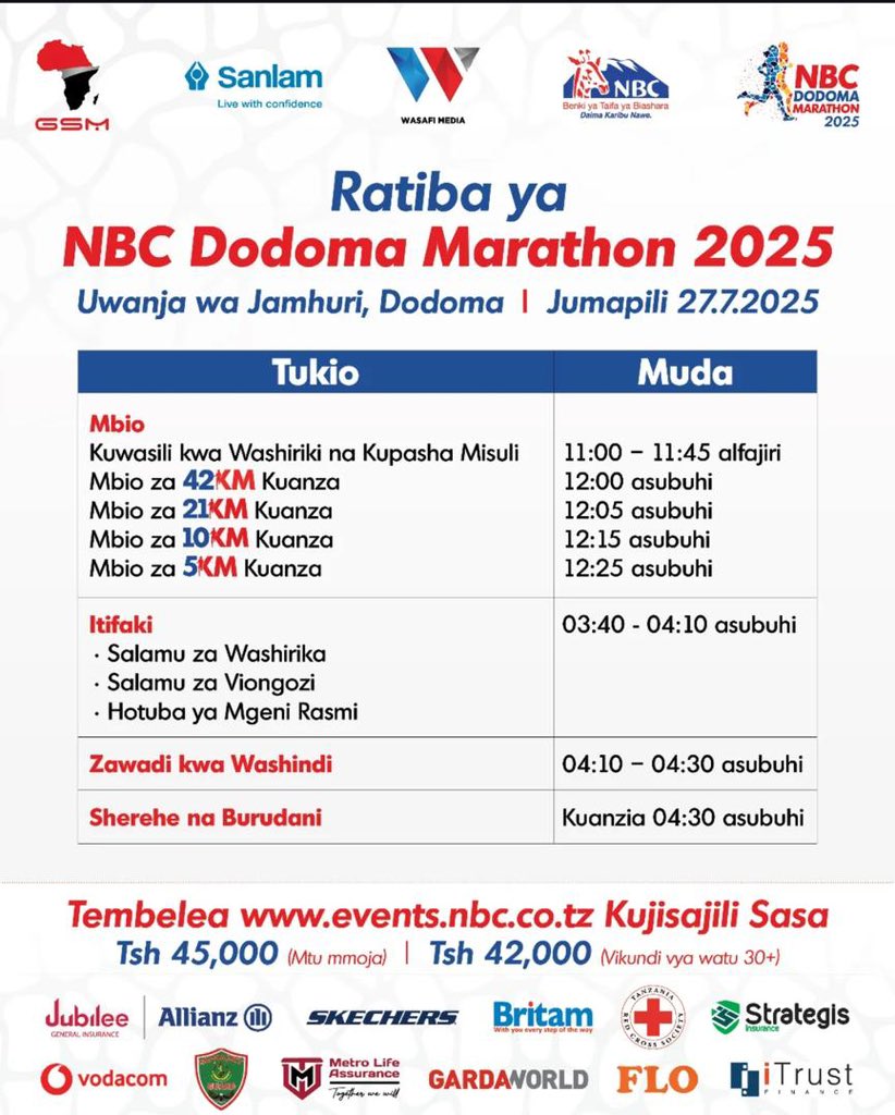 EsirEid's tweet image. #TajiriLaKihaya
Kilomita 10 za Uhakika💯
TUKUTANE DODOMA 🏃🏽♂️➡️🏃🏾➡️🏃🏾🏃🏽♂️