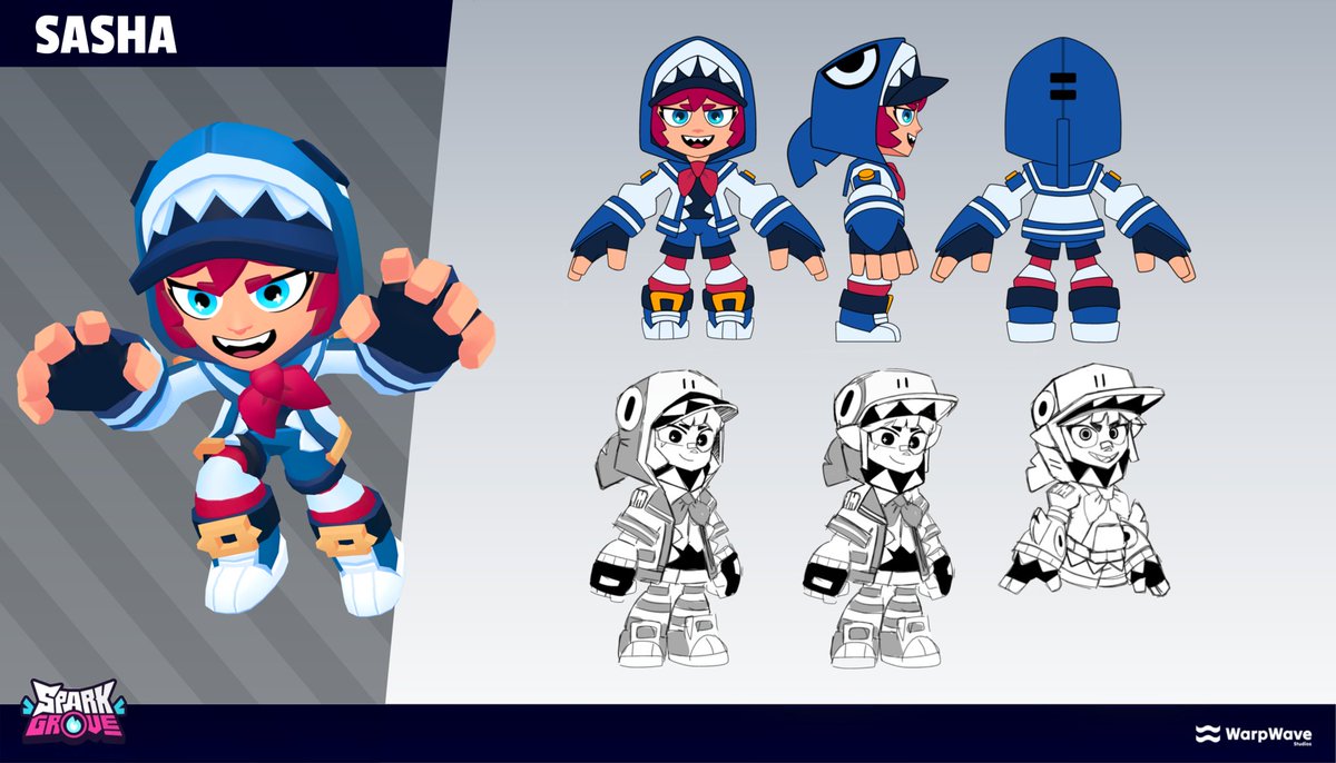 Sasha Concept arts I made for Spark Grove 🦈🌊
#sparkgrove #characterdesign