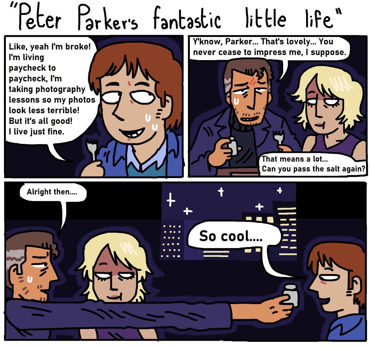 0trebot's tweet image. Peter Parker&apos;s fantastic little life