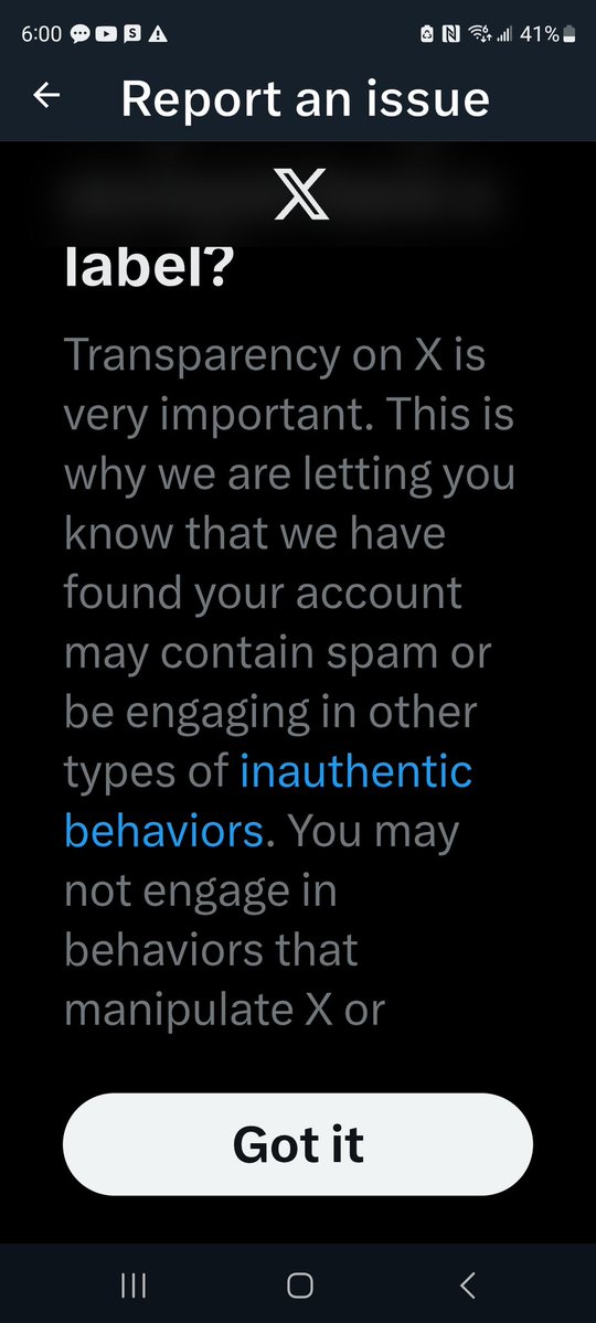 WillyGK1966's tweet image. Hey @X
What the fuck is this??
And why am I being limited even more than I have been since 2016??
Inauthentic?????
How many times do I have to prove I'm a person??
@elonmusk
