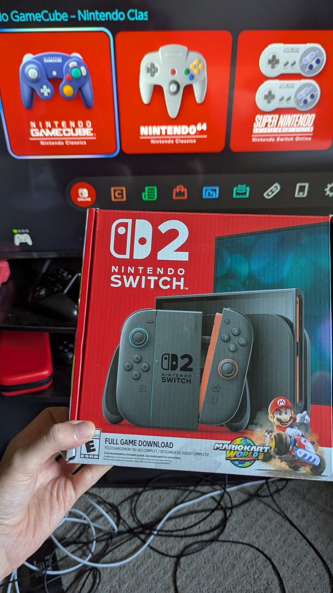 FlyingSGTheMii's tweet image. Ya boi has obtained the one and only Switch 2