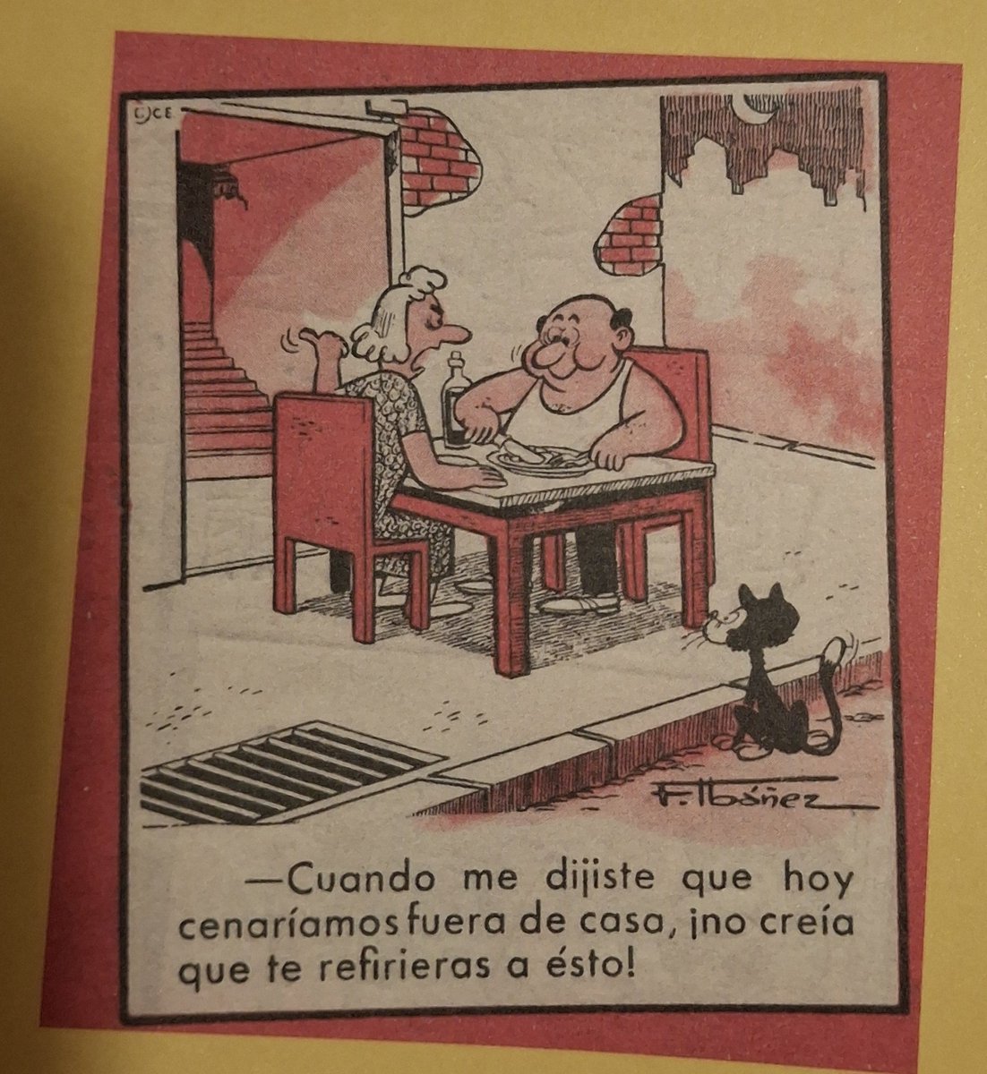 Alicia Almárcegui Elduayen (@aalmarcegui) on Twitter photo Primer chiste de Ibáñez publicado en 'Pulgarcito'. Es de 1957. La magia de nuestro añorado Francisco Ibáñez es que te 
sigues riendo 70 años después. Primer chiste de Ibáñez publicado en 'Pulgarcito'. Es de 1957. La magia de nuestro añorado Francisco Ibáñez es que te 
sigues riendo 70 años después.