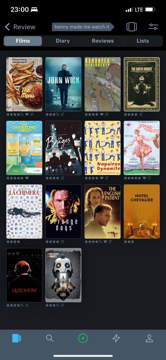 OOMF MADE AN ENTIRE TAG FOR MOVIES I MADE HER WATCH AWWWWWWH