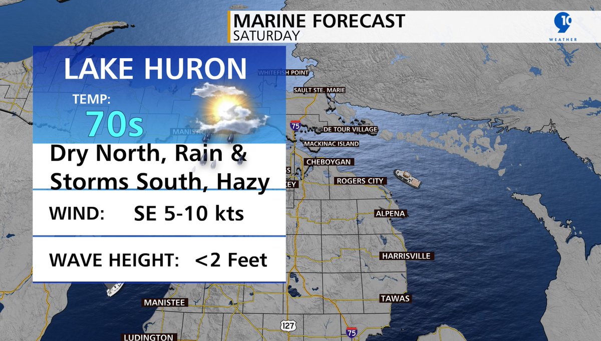 9and10News's tweet image. Staying dry and hazy into tonight.
Many lows in the 60s near 70.
A few passing showers/storms Saturday.
Better coverage south into N. Lower.
More dry hours north.
Passing shower/storm at best Sunday PM for the UP.
More 80s and 90s this weekend.
Staying humid with more haze.