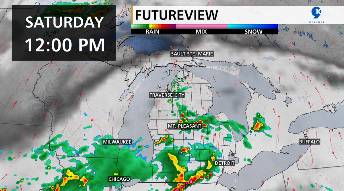 9and10News's tweet image. Staying dry and hazy into tonight.
Many lows in the 60s near 70.
A few passing showers/storms Saturday.
Better coverage south into N. Lower.
More dry hours north.
Passing shower/storm at best Sunday PM for the UP.
More 80s and 90s this weekend.
Staying humid with more haze.