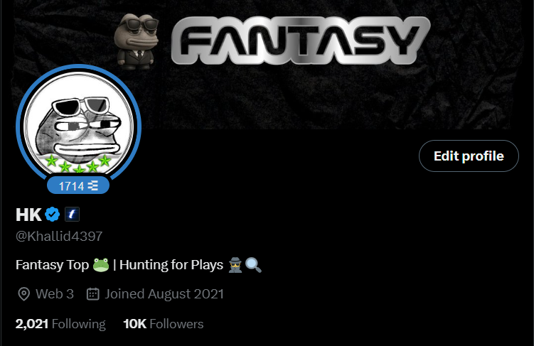 Khallid4397's tweet image. It’s been over a year since I started this content journey ... especially on @fantasy_top_.
Hit 10k Followers today ...
🐸🫡