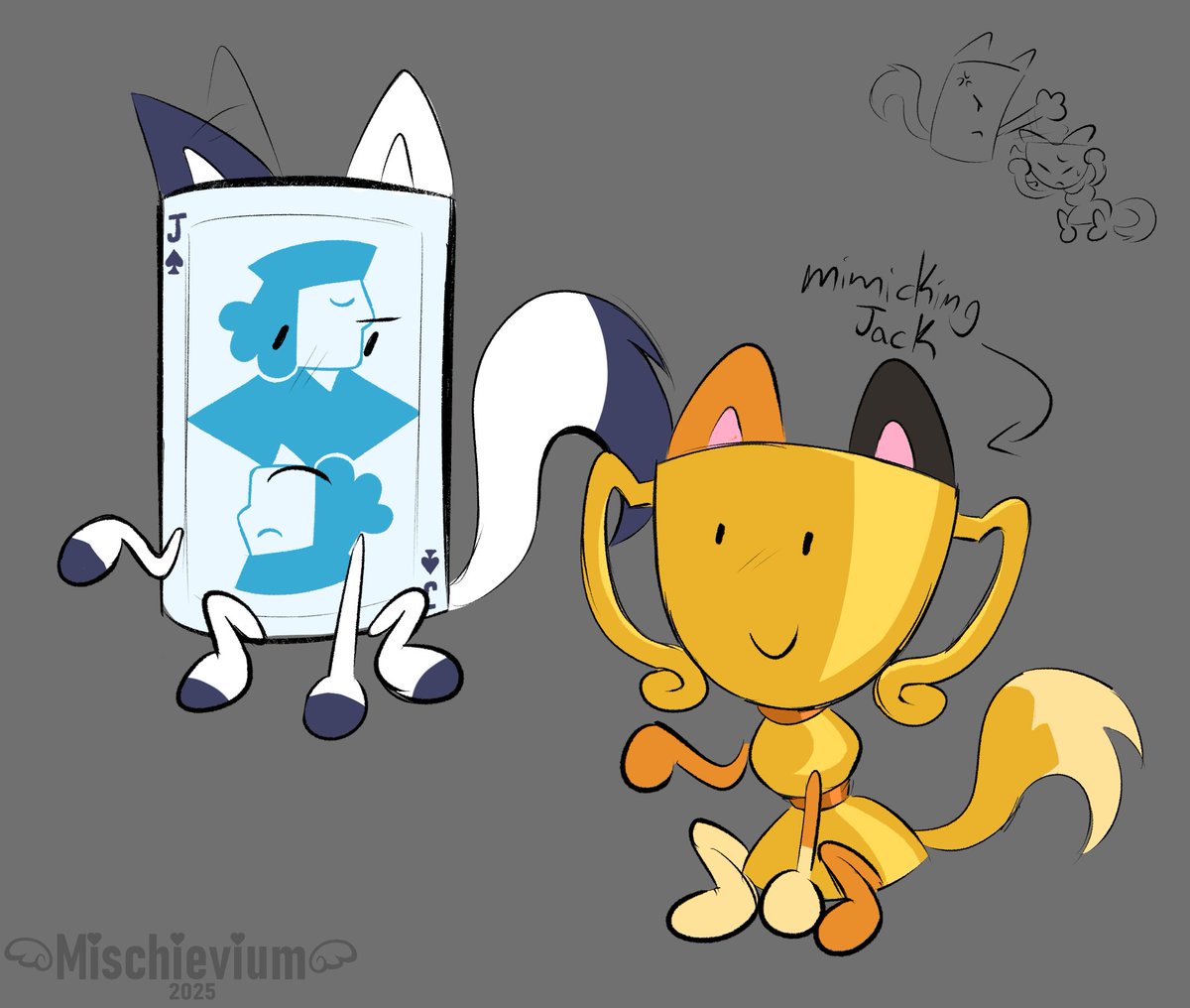 _Mischievium_'s tweet image. pet au ummmm goldcard and my stupid idiot i love the pet au raaahh!!!!!!!!!
[#II #InanimateInsanity]