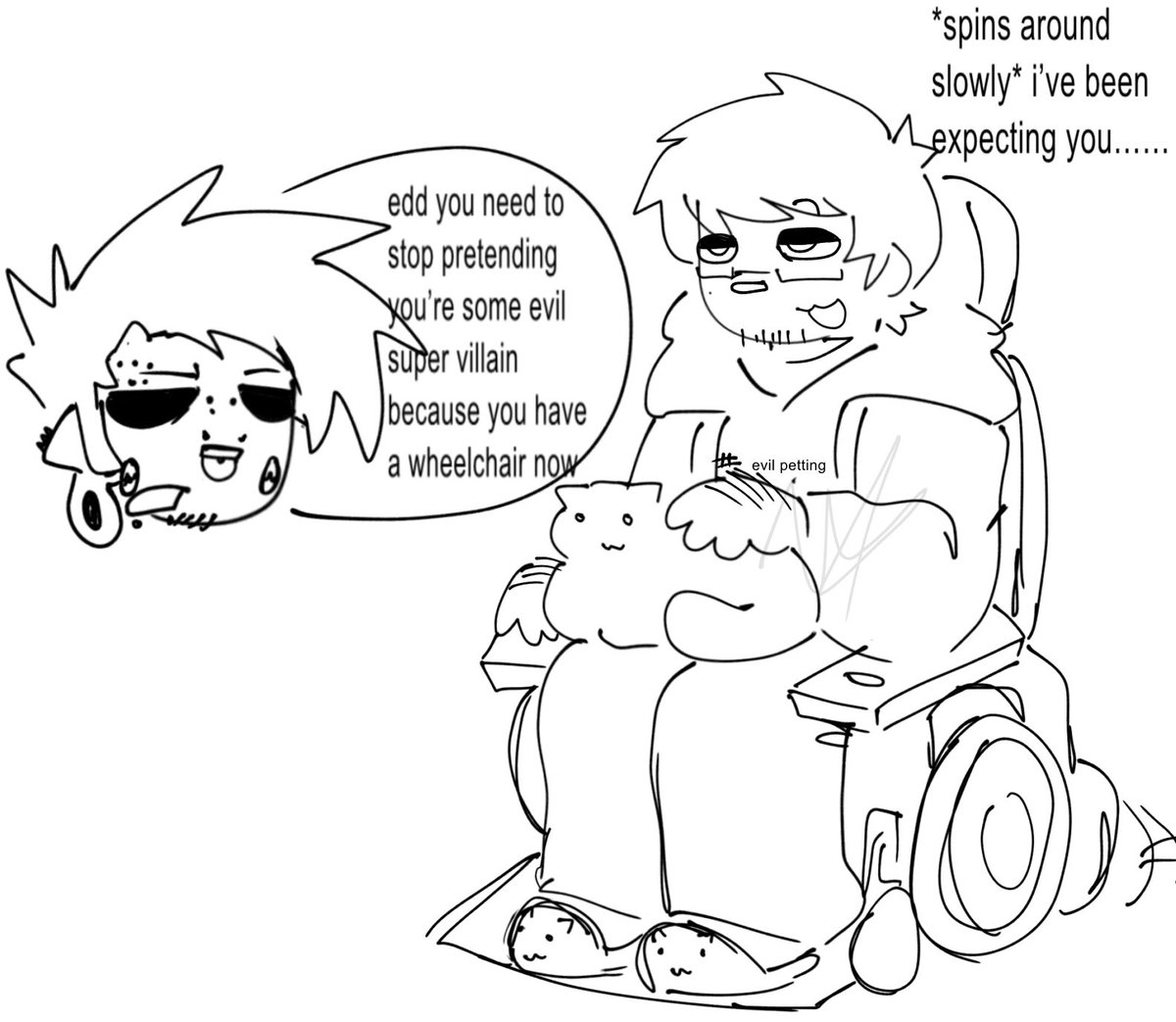 DickleFlick's tweet image. joke my friend made that i redrew 

#eddsworld