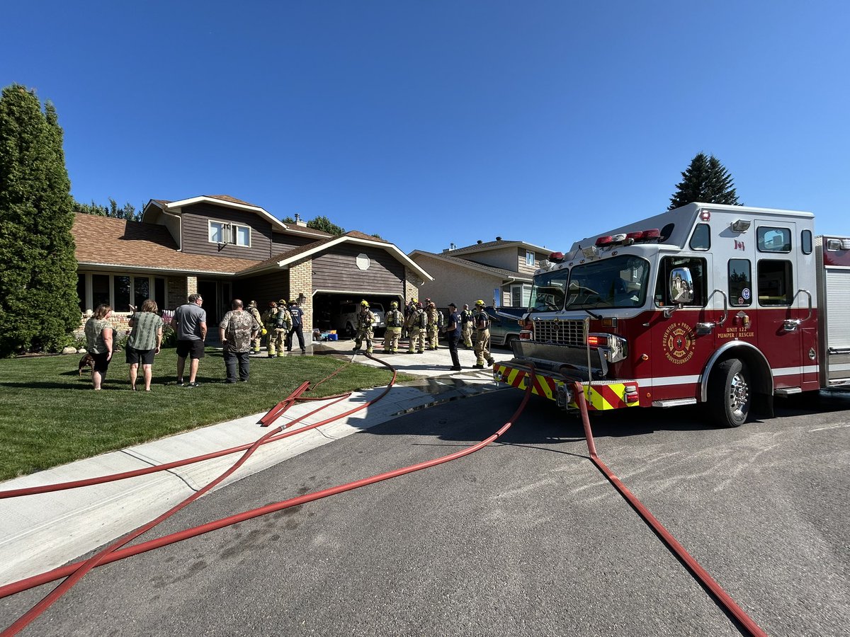Crews responded at 4:29 this afternoon for an attached garage fire on Reves Pl. in East Regina. Fire was contained to the garage and searches are complete. No injuries reported. Fire is under investigation #YQR.