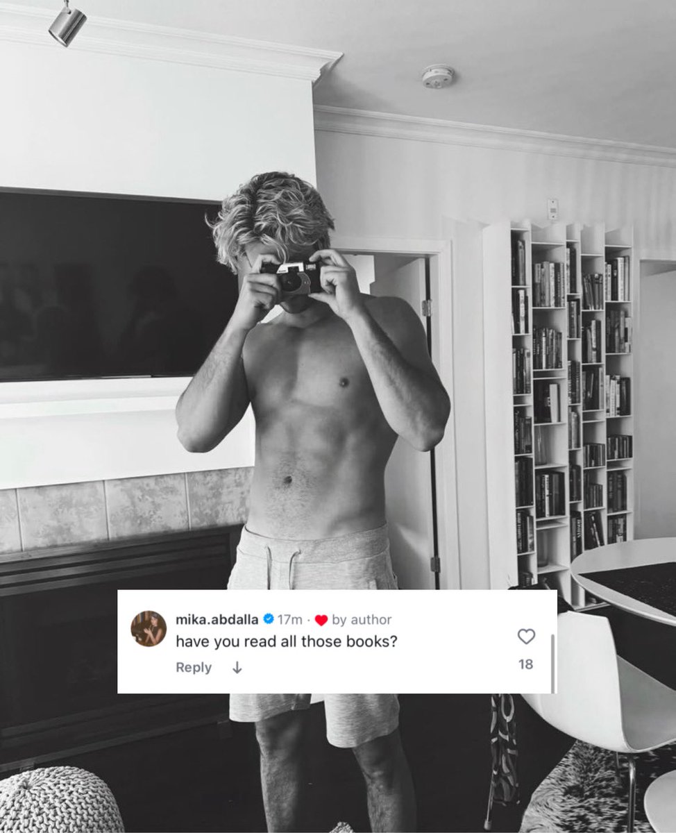 offcampusbra's tweet image. DEANALLIE! ❤️ | Mika Abdalla comentou na última foto postada por Stephen Kalyn no Instagram.
“Você já leu todos esses livros?”