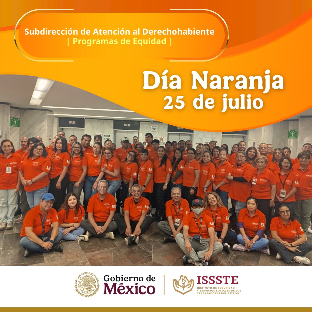 ISSSTE_mx's tweet image. 🧡 #DíaNaranja | Por una vida libre de violencia para todas. 🧡
En el ISSSTE, nos sumamos al llamado global para erradicar la violencia contra las mujeres y niñas. 👩🏽👧🏽 A través de la Subdirección de Atención al Derechohabiente, impulsamos acciones permanentes que promueven el…