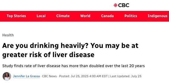 raghu_venugopal's tweet image. There's no question Canadians drink too much. The snazzy ads and reckless policies in Ontario don't show the cirrhotic patient whose abdomen is massively distended needing draining every 2 weeks along with many other complicaitons - by @jennlagrassa
cbc.ca/news/health/li…