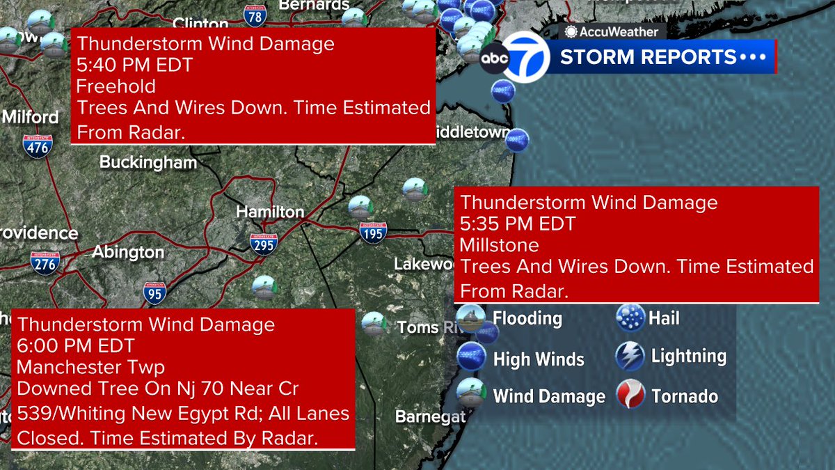 BrittanyBabc7's tweet image. Tree and wires down in Freehold, Millstone, and Manchester.