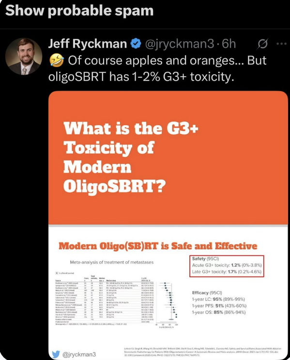jryckman3's tweet image. Apparently this post, which just states facts, is flagged as “Probable Spam” by @X, yet ivermectin anecdotes rack up millions of views.
@elonmusk - your app is broken.