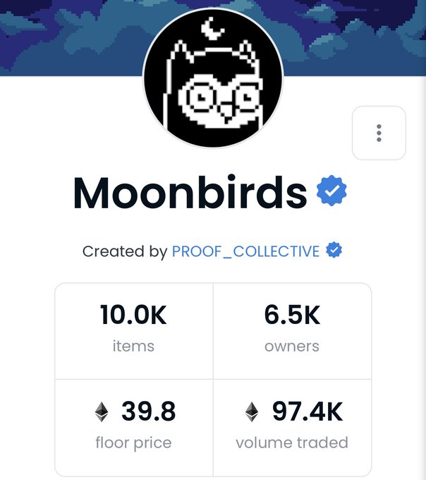 MetaverseMan_'s tweet image. My thesis on why I believe @moonbirds can hit at minimum 20 ETH ... (again)