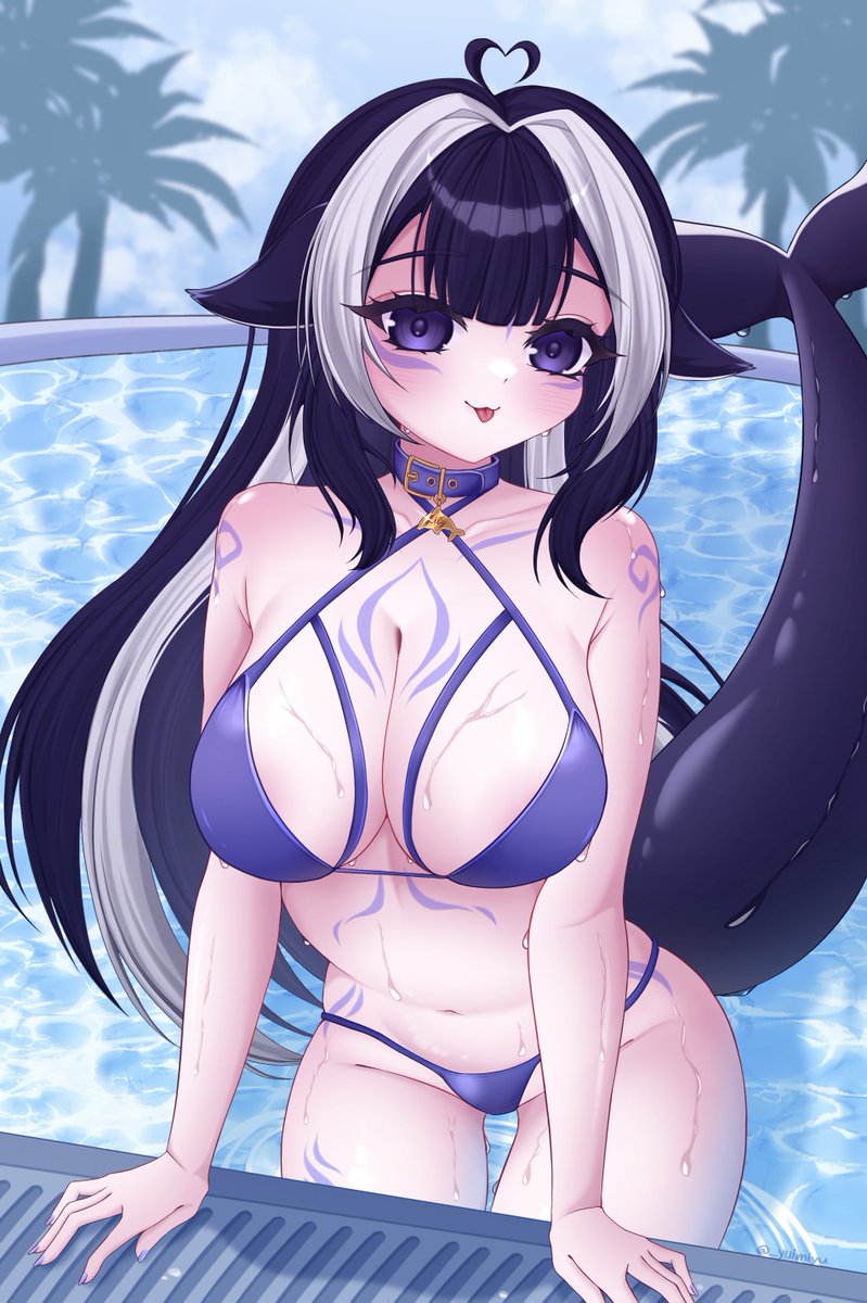 _yuimiyu's tweet image. this summer is kinda hot, isn't it?
1000❤️ = no👙
#ShylilyArt