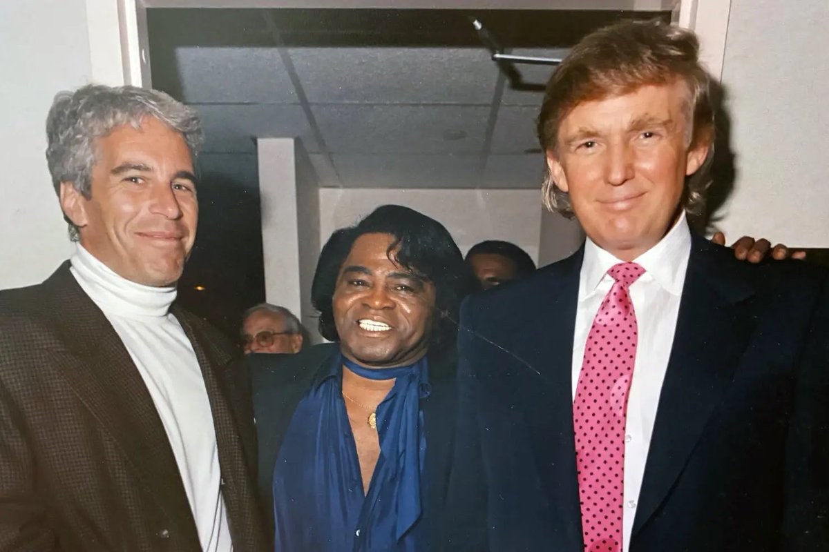 jepaco's tweet image. I recognize James Brown and Donald Trump, but who’s the guy on the left?