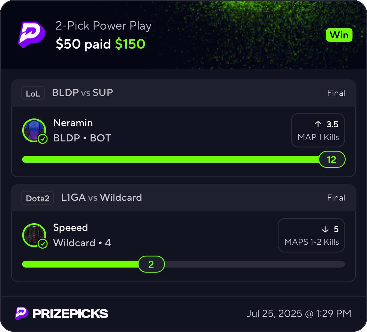 bearpropsdfs's tweet image. Another world class win in VIP 💎
You can literally find props anywhere and pair them to cash in the cord 💰
One of these props was from our AI tool-Eevee and the other was from our contributor @dellyspickz
Every sport is covered in here 👇
dubclub.win/FullSlateProps