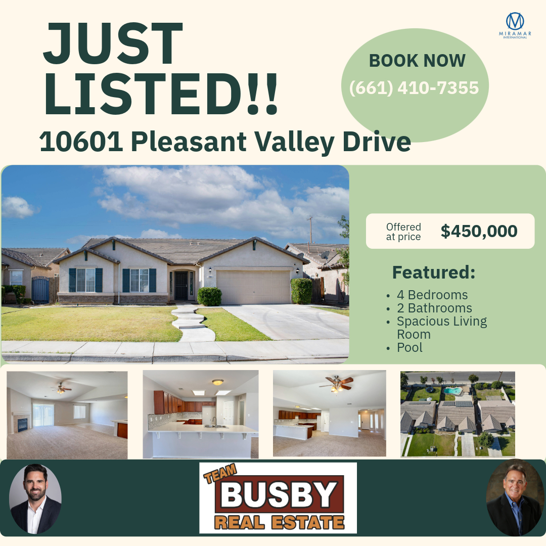 Teambusby1's tweet image. Jon Busby Broker DRE 00974087
Jonathan Busby DRE 01821134
Miramar International DRE 01866121
📞 Call 661-410-SELL
#JustListed #CharmingHome #RealEstate #OpenConceptLiving #HomeSweetHome #TeamBusby #ForSale #HouseGoals #DreamHome #NewListing
