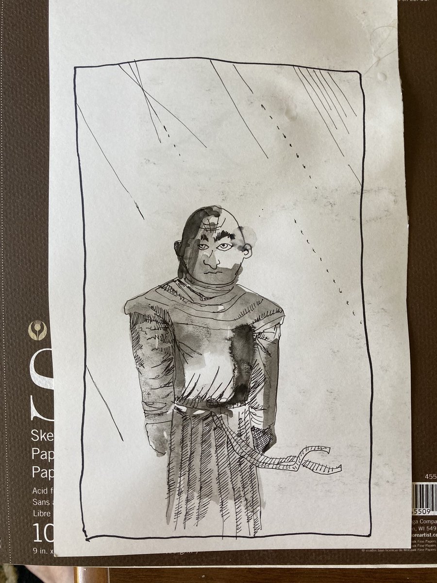 Playing with ink wash. Wizard.