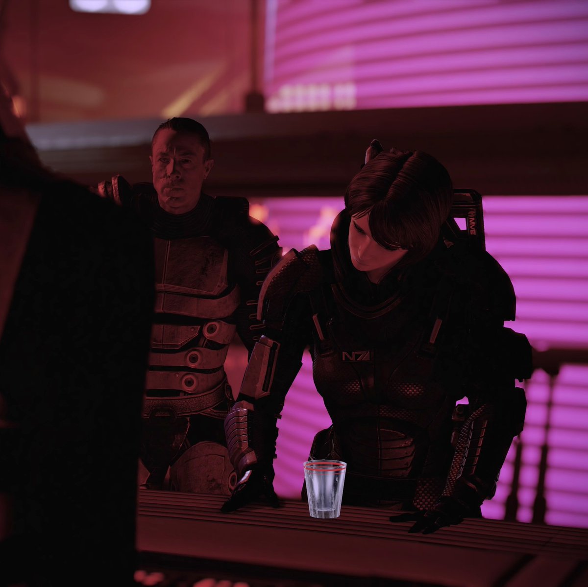 zaeedmassanis's tweet image. norman and zaeed went to a date on omega :) but somebody had to be responsible so zaeed wasnβt drinking