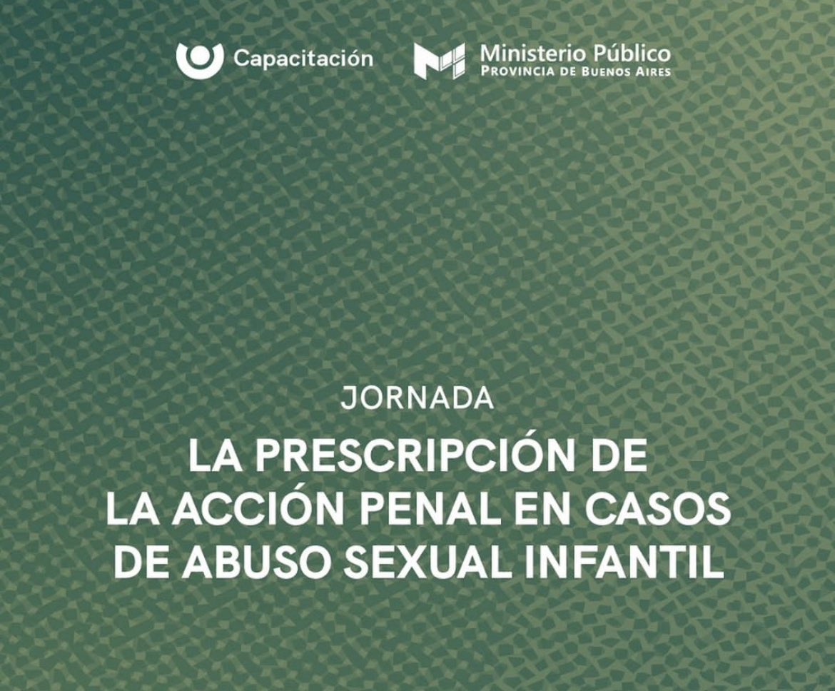 Comparto el video de la charla sobre prescripción en supuestos de abuso sexual infantil anteriores a la ley Piazza y a la del Respeto por los tiempos de las víctimas.
Se encuentra en el canal del Centro de Capacitación del MPBA

youtu.be/vLl2F8XxAEc
