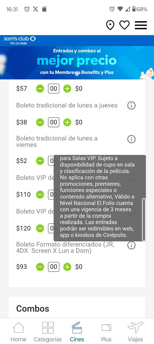 jorgecasasg's tweet photo. @AyudaCinepolis En dónde los compré no dice eso al contrario @SamsClubMexico @Cinepolis @Profeco https://t.co/yiH7DqSYgE