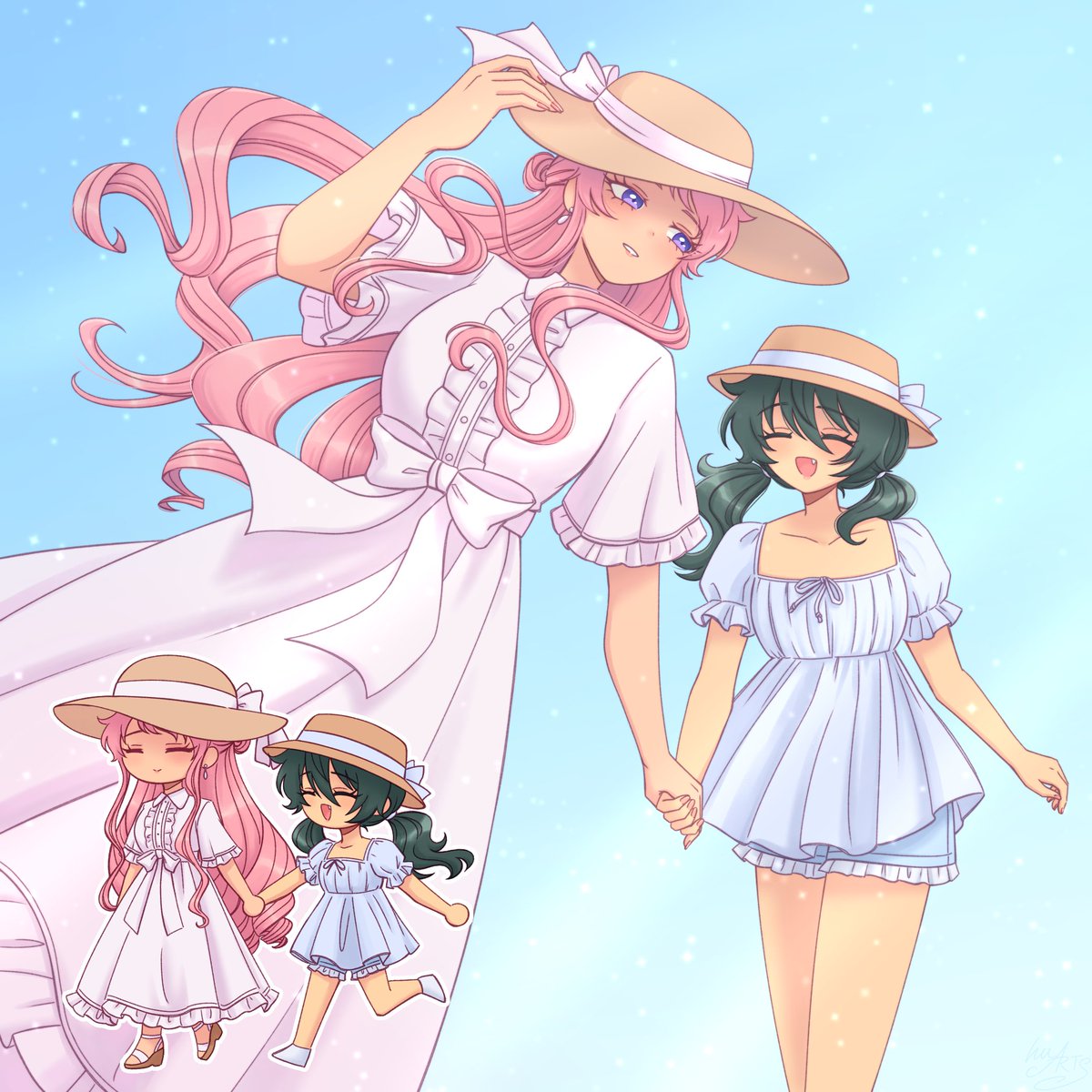 hu_arts's tweet image. Long time no shmk (has drawn them 2 days ago)
#femstars #shumika