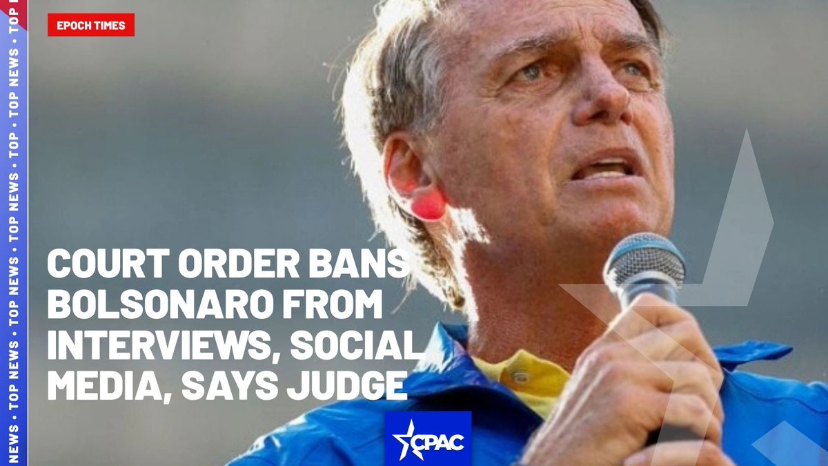 EronSchmid40637's tweet image. 🛑 Alexandre de Moraes, a judge on Brazil’s Supreme Federal Court (STF), said the social media ban imposed on former President Jair Bolsonaro last week includes giving interviews and using social media directly or indirectly‼️®️