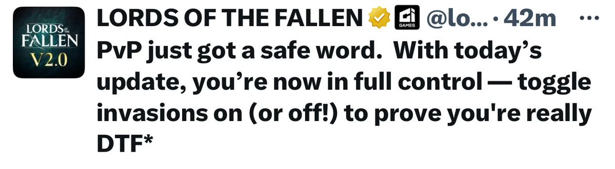 realRPGames's tweet image. I'm not against the feature in this game. Sometimes you just want to play the game.
But I'm not sure "safe word" was the right choice for their audience.