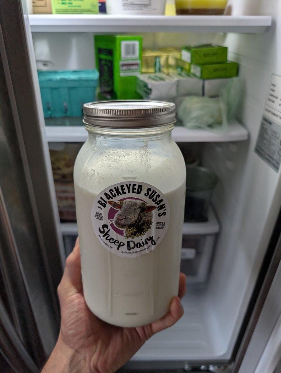 simonsarris's tweet image. As your local health influencer I'm here to tell you sheep's milk is good