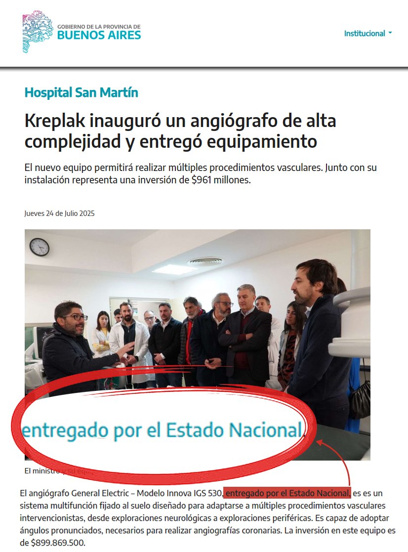 ¡PAPELÓN DE KICILLOF Y KREPLAK!

Filmaron un spot de campaña inaugurando equipamiento médico y AFIRMANDO que era una inversión de provincia, pero fue ENTRAGADO por NACIÓN. 

ENCIMA SE OLVIDARON DE ACTUALIZAR LA PÁGINA DE GOBIERNO, KJJJJJJ.