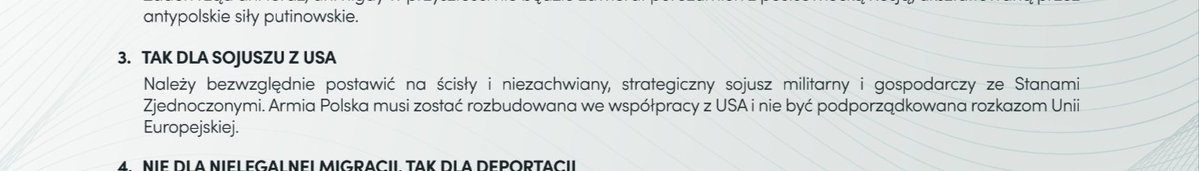 Pomijając pustosłowie i pretensjonalną nazwę tego dokumentu, punkt 3 pokazuje skrajnie patologiczne ignorowanie rzeczywistości.

A że z drugiej strony mamy "historyczny" sojusz z Francją moja rada pozostaje niezmienna: troska wyłącznie o bezpieczeństwo własne i rodziny. I