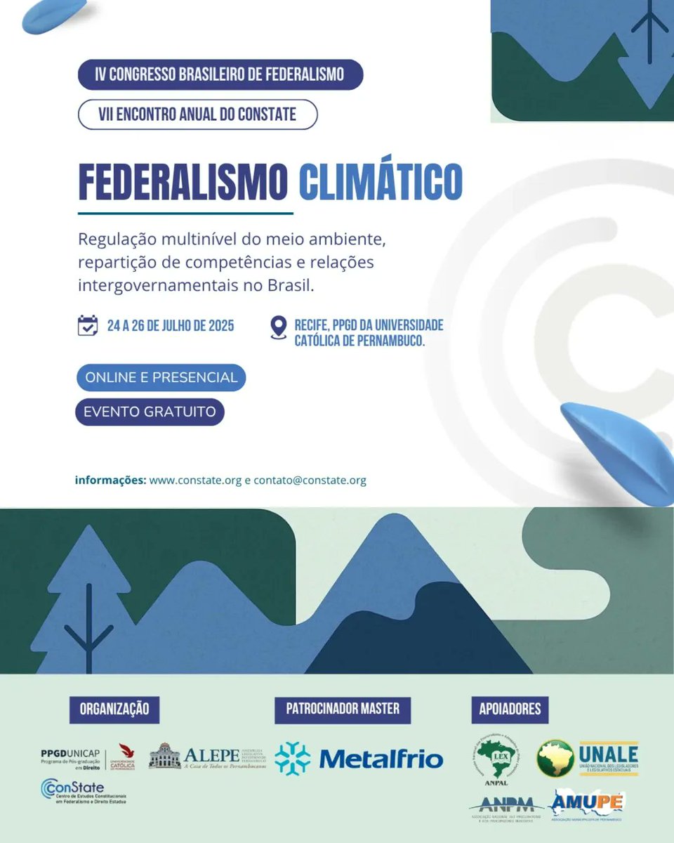 Falando um pouco de federalismo nesse evento massa do Constate hoje na <a href="/Unicap/">Unicap 🦚</a> aqui no Recife.