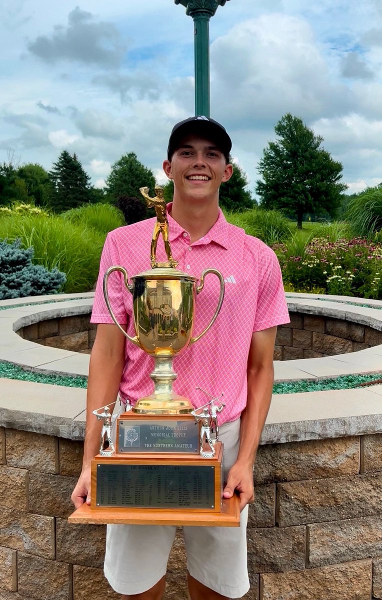 TCUMensGolf's tweet image. Incoming freshman Nathan Miller (-9) wins the Northern Amateur in a playoff!