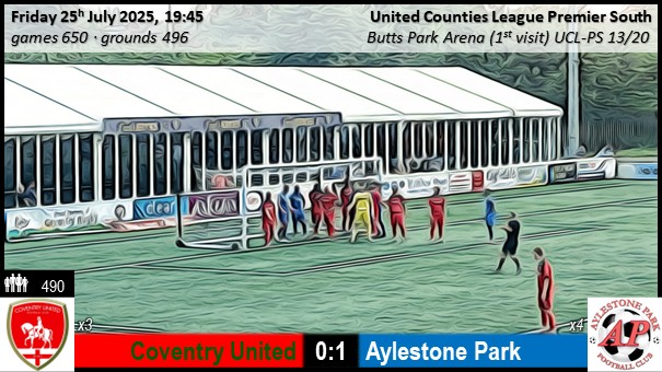 motohopper's tweet image. Coventry United 0:1 Aylestone Park #groundhopping