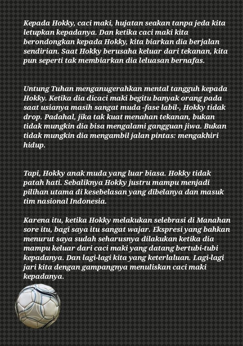 fim_mifta's tweet image. Jari-jari kita ini benar-benar rajin “berkomentar”. Setelah Hokky, kini Dion dan Robi.