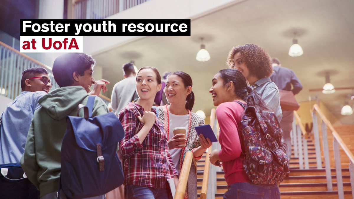 🎓Fostering Success is a community on campus to support University of Arizona students that have experienced the foster care system or are unaccompanied homeless and housing insecure youth. 

To get support, visit fosteringsuccess.arizona.edu