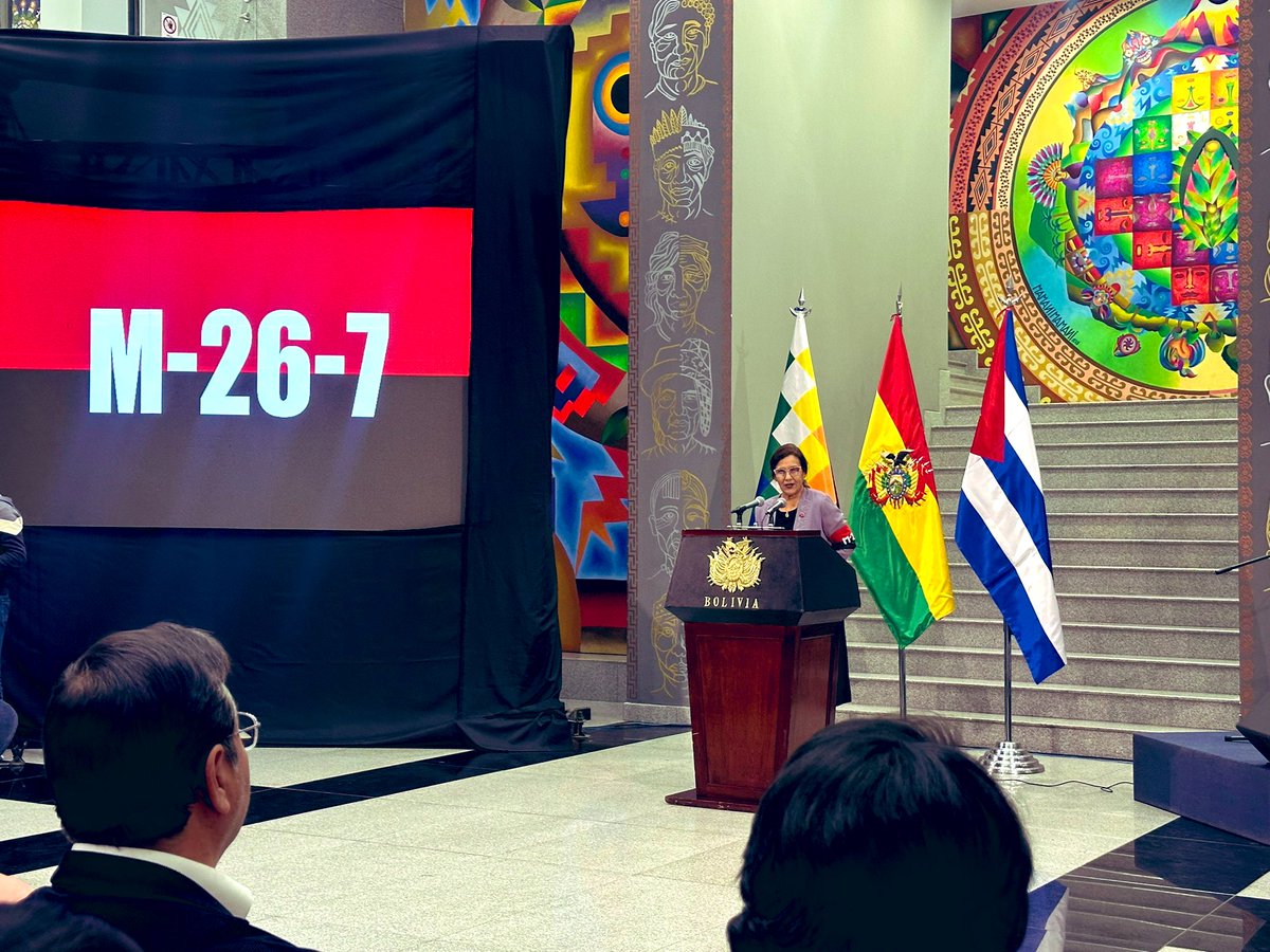 Embajadora de #Cuba, <a href="/ElbaRosaPM/">Elba Rosa</a>, resalta la significación histórica que tuvo el #26dejulio para la independencia definitiva para el pueblo cubano, liderada por el Comandante en Jefe, Fidel Castro Ruz.
