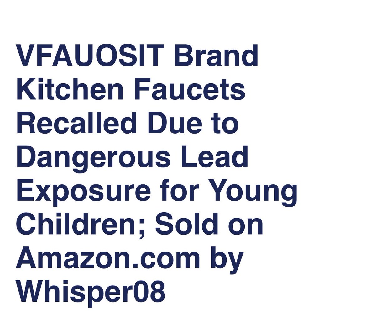 jesse_altman's tweet image. So this is cool, just got an alert from @amazon saying that our KITCHEN faucet is leaching LEAD and other contaminants into our water and to stop using it immediately.
Is this that MAHA everyone’s been talking about? Am I MAHA yet?
