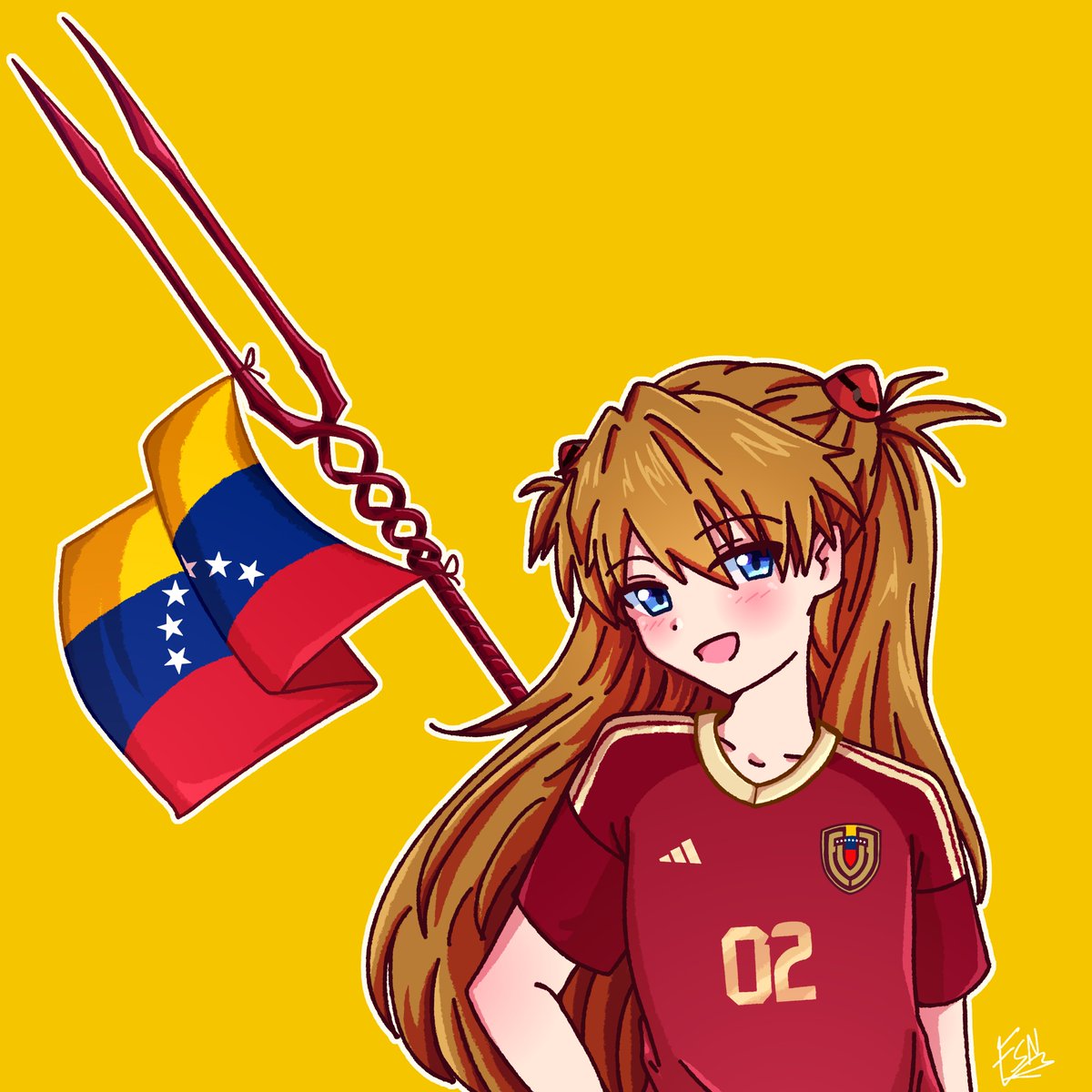 Frasenu's tweet image. "Comision" para @RheinV_
Neon Genesis Evangelion X Venezuela