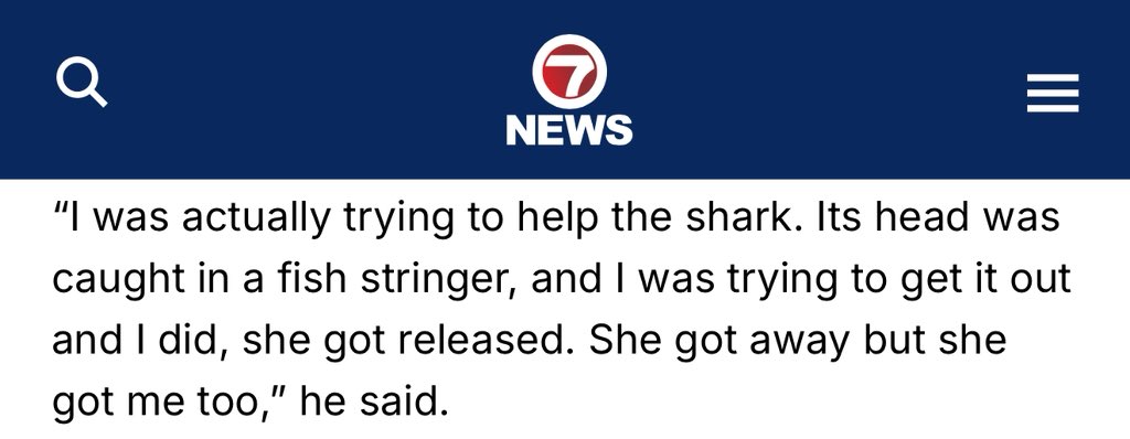 JeremyBRoberts's tweet image. He’s the one who got the fish caught. There is no net. He was baiting the sharks. He works for a dive company, Emerald Charters, and didn’t “happen upon them.”
This is really sad.