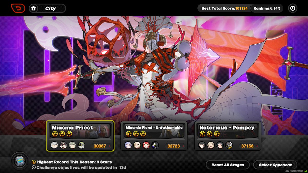 IShiunin's tweet image. Hit over 100k LETS GOO!!
Now I need to push to under 6 %. Really gotta improve my Yi Xuan gameplay
#DeadlyAssault #zzzero